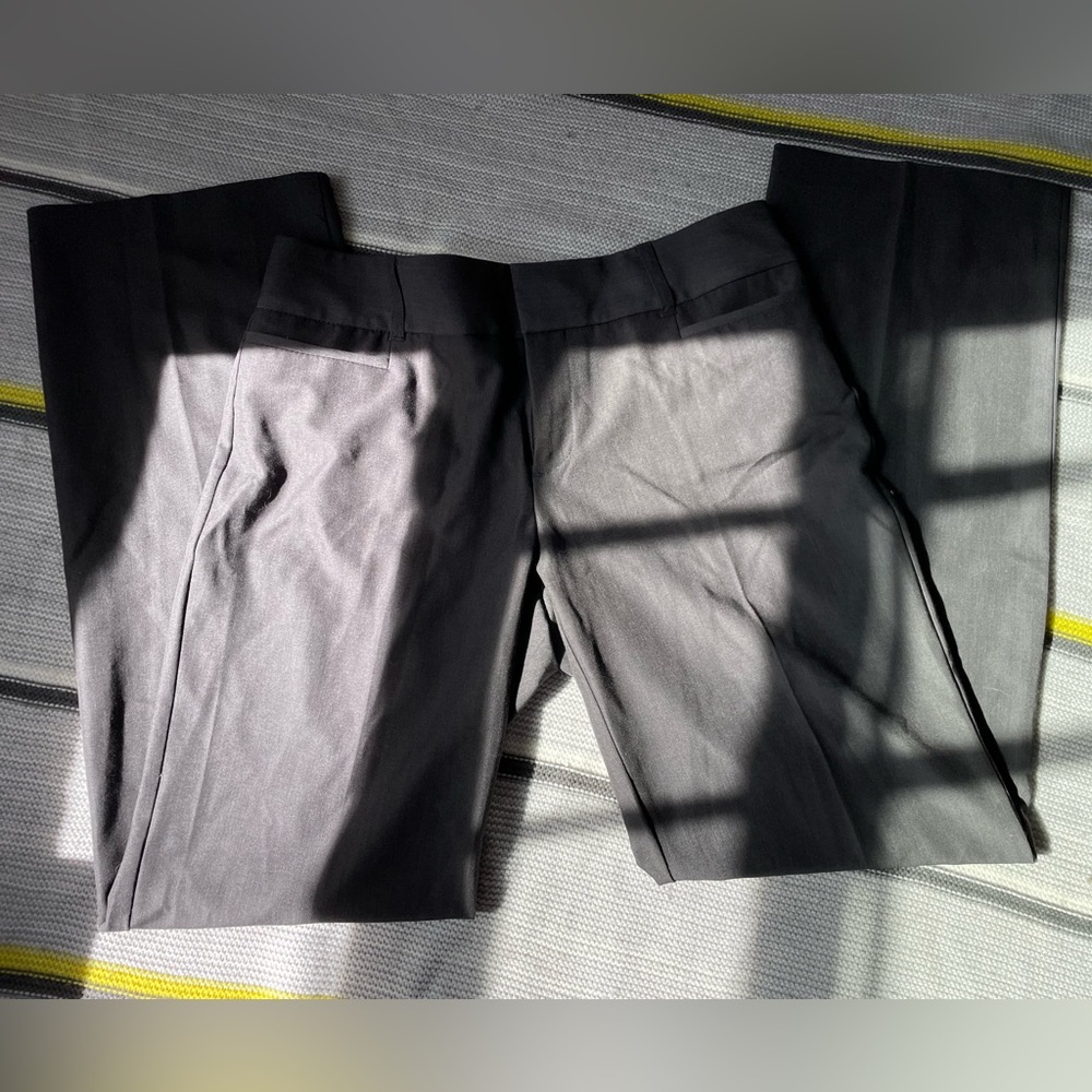 Dark gray trousers